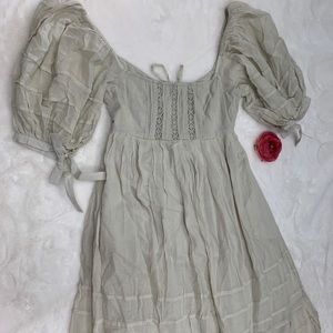 Free people Let’s be Friends puff sleeve Midi dress